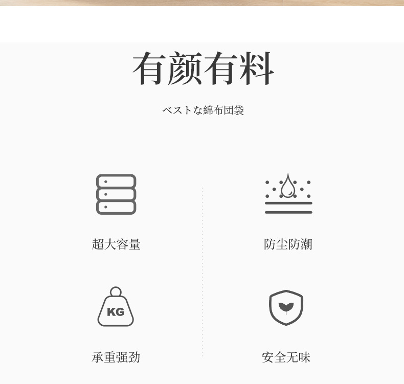 纯色加厚斜纹布棉被袋涂层防水防尘收纳包现代简约搬家旅行手提袋详情2