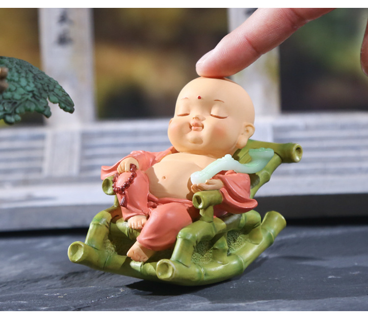 New small Maitreya lounge chair, Chinese-style tea room table decoration, accessories, gifts, and decorative items pic 19