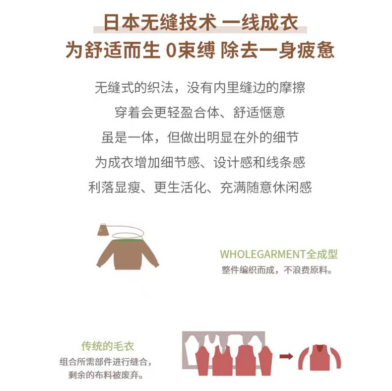 23秋冬新款100纯羊毛衫螺纹堆领长袖纯色羊毛毛衣休闲针织衫女详情7