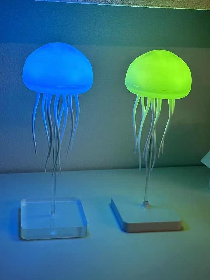 New creative intelligent voice-controlled jellyfish lamp, floating colorful atmosphere lamp, hanging lamp, bedroom bedside decoration, night light pic 13