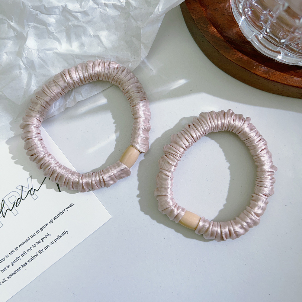 韩版基础简约高弹力冰丝面膜大肠发圈气质纯色头绳发饰发饰头饰详情9