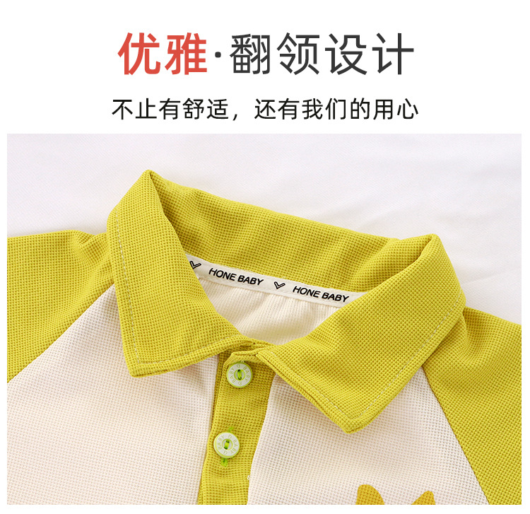 2024夏季短袖套装新款女童POLO衫男童t恤套装宝宝洋气上衣童装批详情3