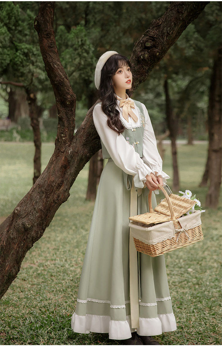 国潮-汉服女成人新款改良汉元素套装破裙中国风日常穿搭详情18