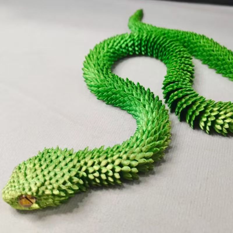 网红爆款3d打印蛇年新款蝰蛇全身关节可动立体动物夜光模型礼物源详情20