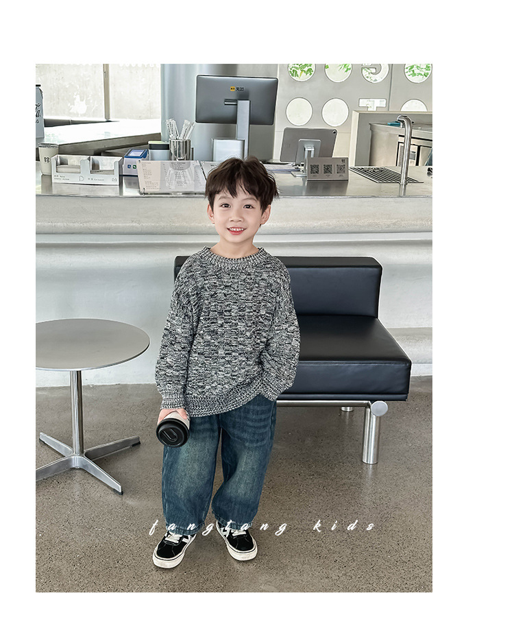 儿童加厚裤子男童加绒牛仔裤冬季新款小男孩保暖休闲长裤冬装批发详情14