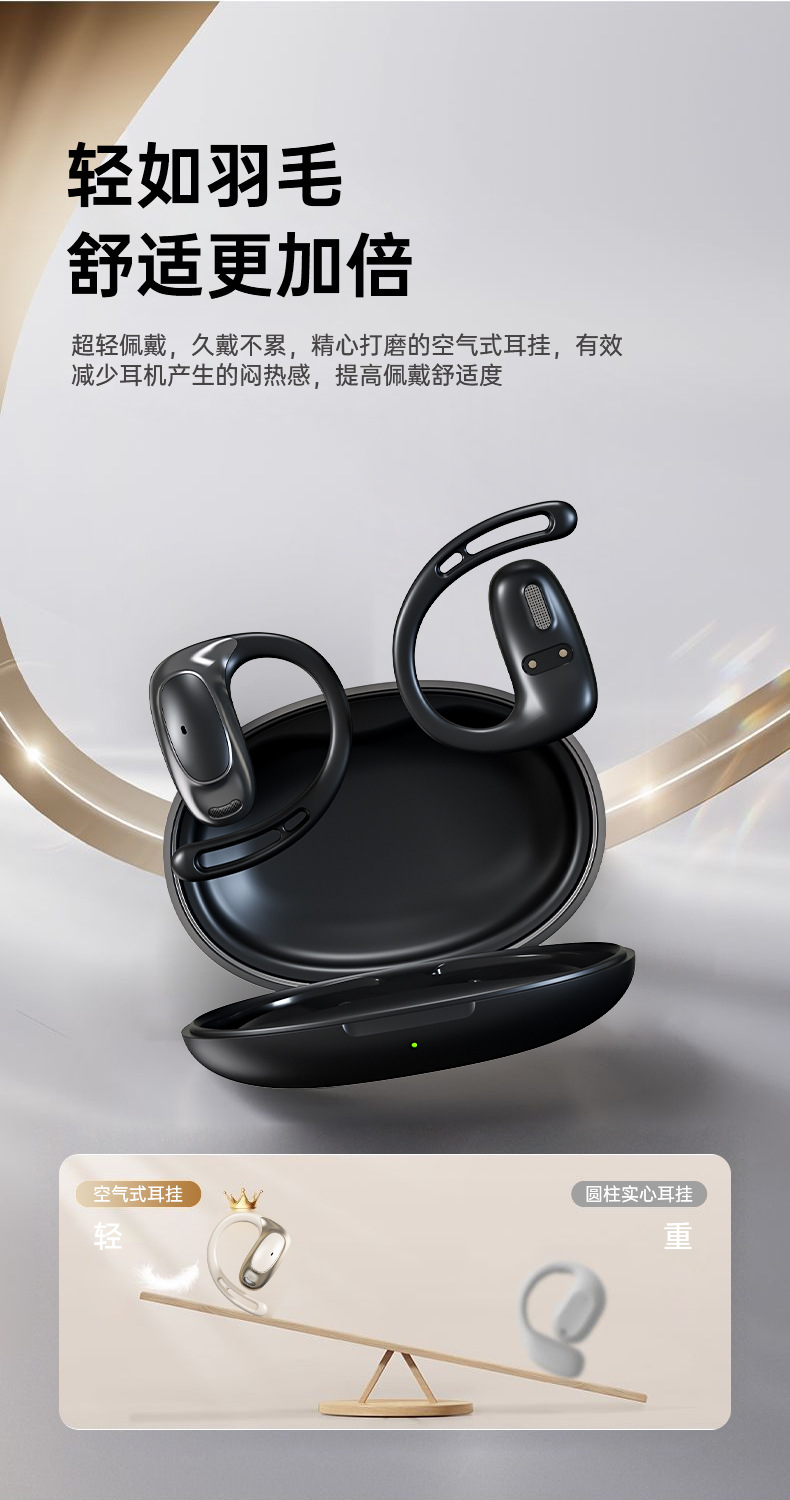 The new cross-border over-ear Bluetooth headphones are lightweight, comfortable, have an ultra-long battery life, and feature silicone low-latency non-in-ear ear tips pic 7