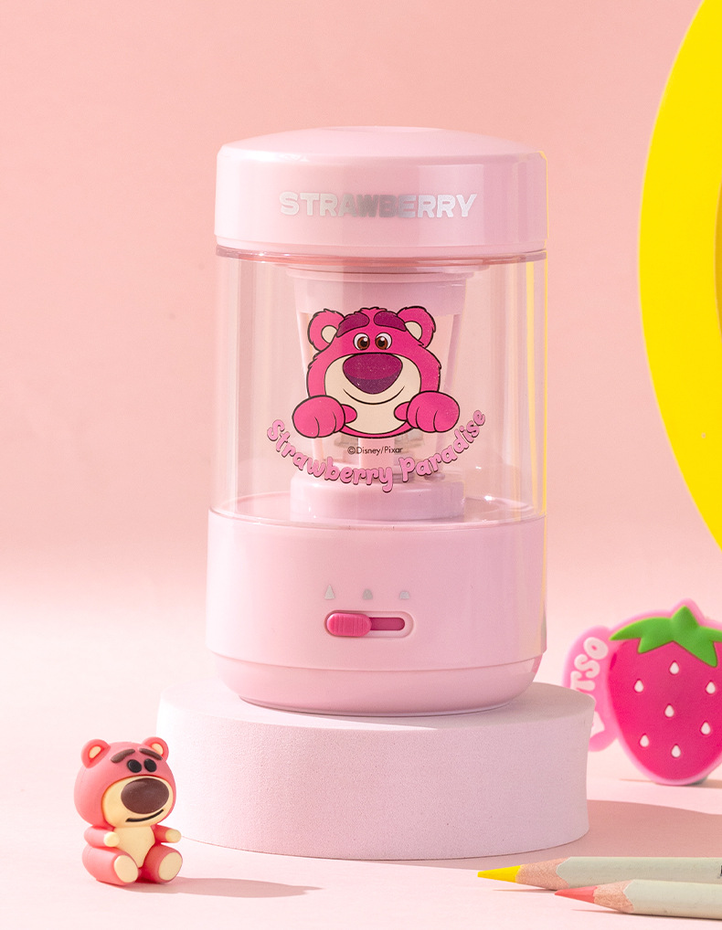 迪士尼全自动转笔刀 小学生文具电动卷笔刀 自动进铅铅笔刀削器详情11