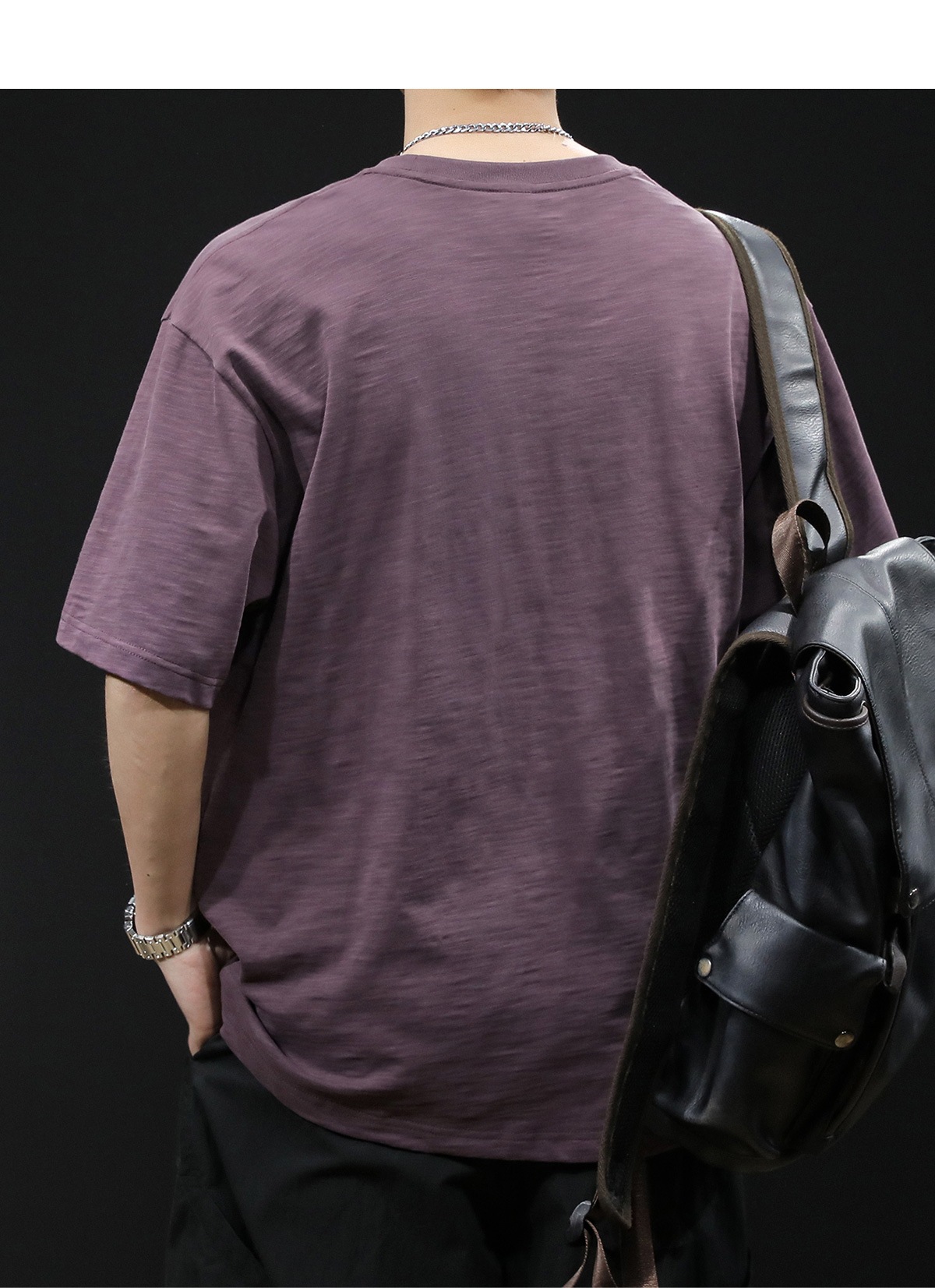 竹节纯棉短袖t恤男士夏季衣服2025新款半袖大码潮牌刺绣休闲体恤详情21