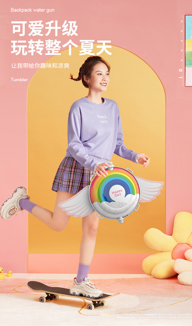 儿童背包水枪夏天沙滩戏水抽拉式高压水枪玩具打水仗泼水节地摊货详情5