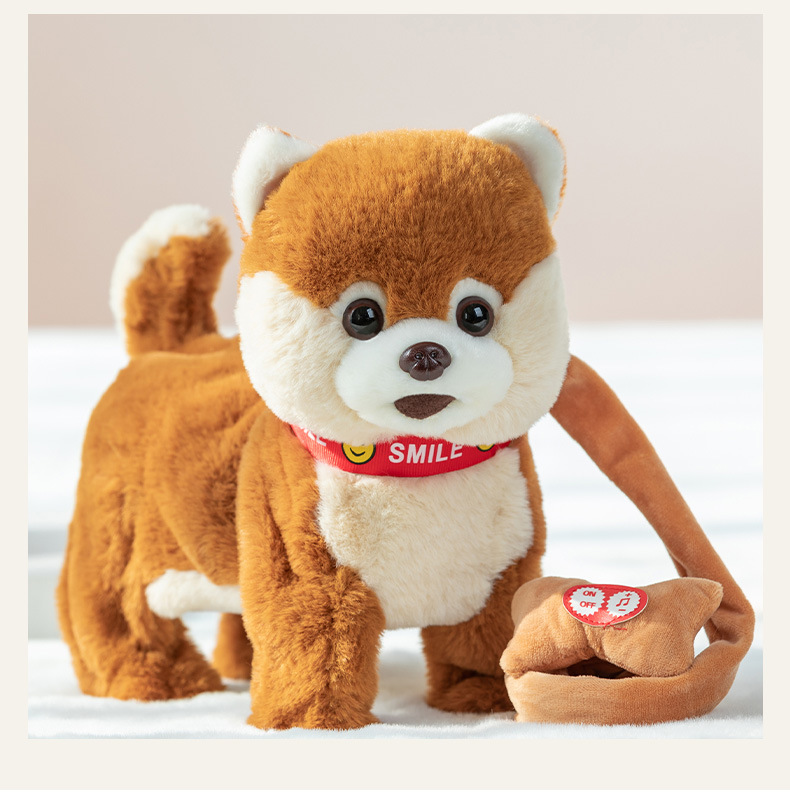 儿童电动毛绒玩具狗狗会唱歌会叫智能对话机器狗仿真博美走路小狗详情3