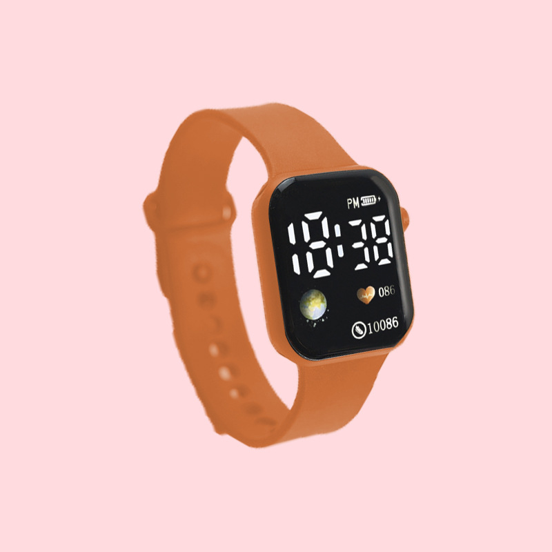 The new push-button Earth sports watch Y1LED watch is a simple square and trendy student promotional gift watch pic 14