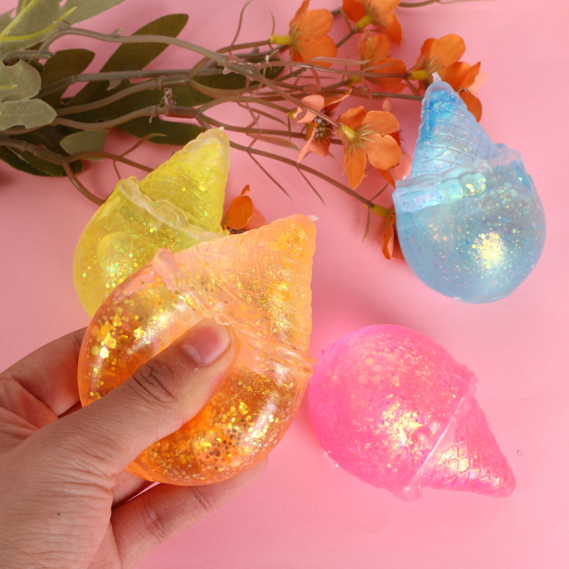 Gold powder ice cream maltose kneading Fun Stress-relieving toys Release food play slow rebound wholesale educational parent-child interaction pic 6