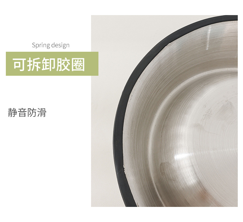 Stainless steel dog basins, dog bowls, cat basins, cat bowls, anti-knock and shock-resistant, large dog food bowls, large capacity wholesale pic 13