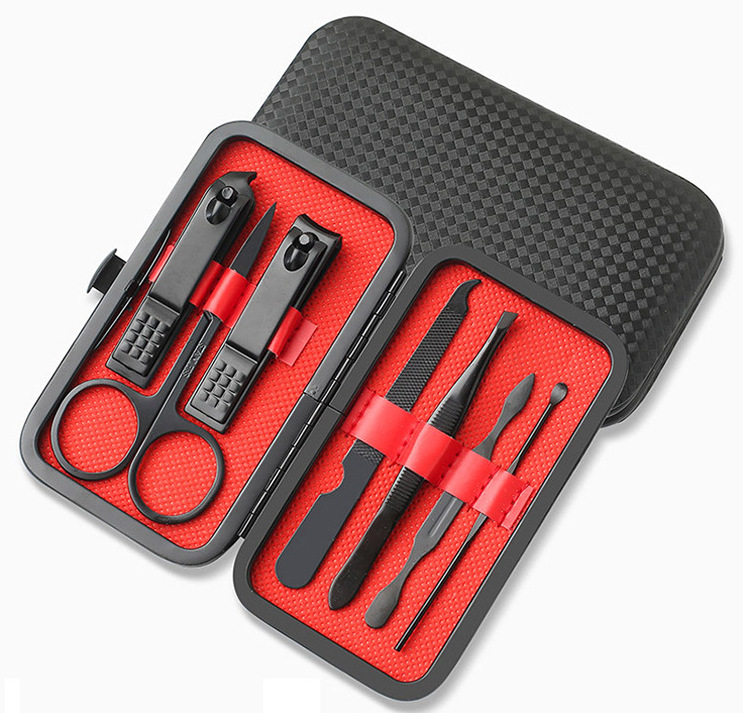 Factory direct sales of stainless steel nail clippers and nail scissors set, 7-piece nail tool set, printed with gift LOGO pic 31