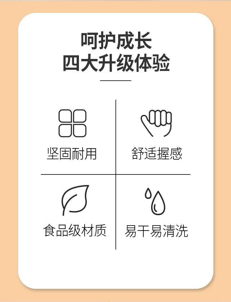 贝比餐盘批发婴儿喂养训练辅食宝宝儿童304扭扭勺餐具收纳详情4