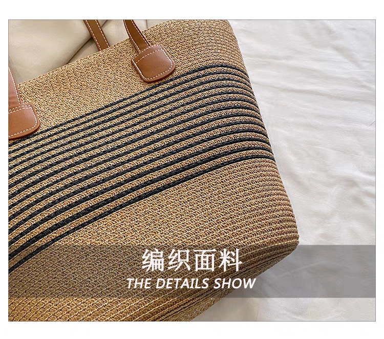 国潮高级感草编包包女夏季藤编包托特包 ins风单肩海边沙滩包小众文艺详情7
