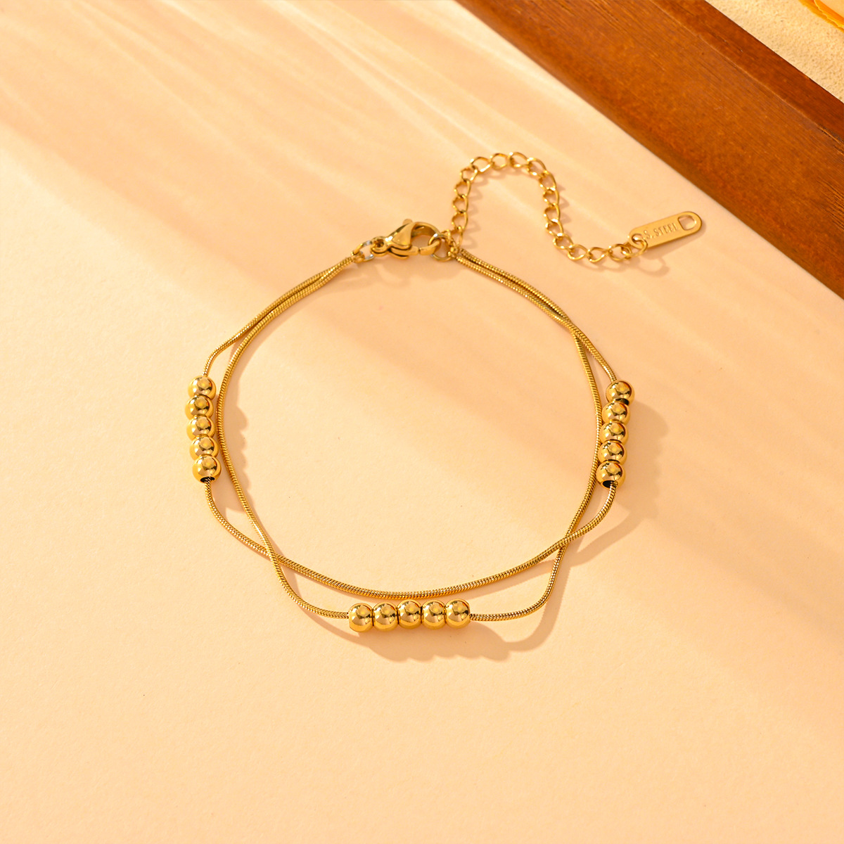 新款百搭高级钛钢新款项链蛇骨链套装时尚批发详情8