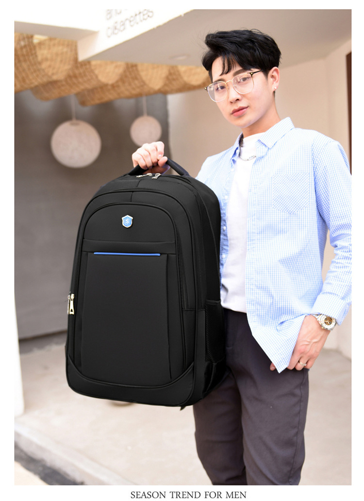 Cross-border LOGO printable backpacks for men, large-capacity waterproof travel, business trips, business computers, travel backpacks for men pic 16