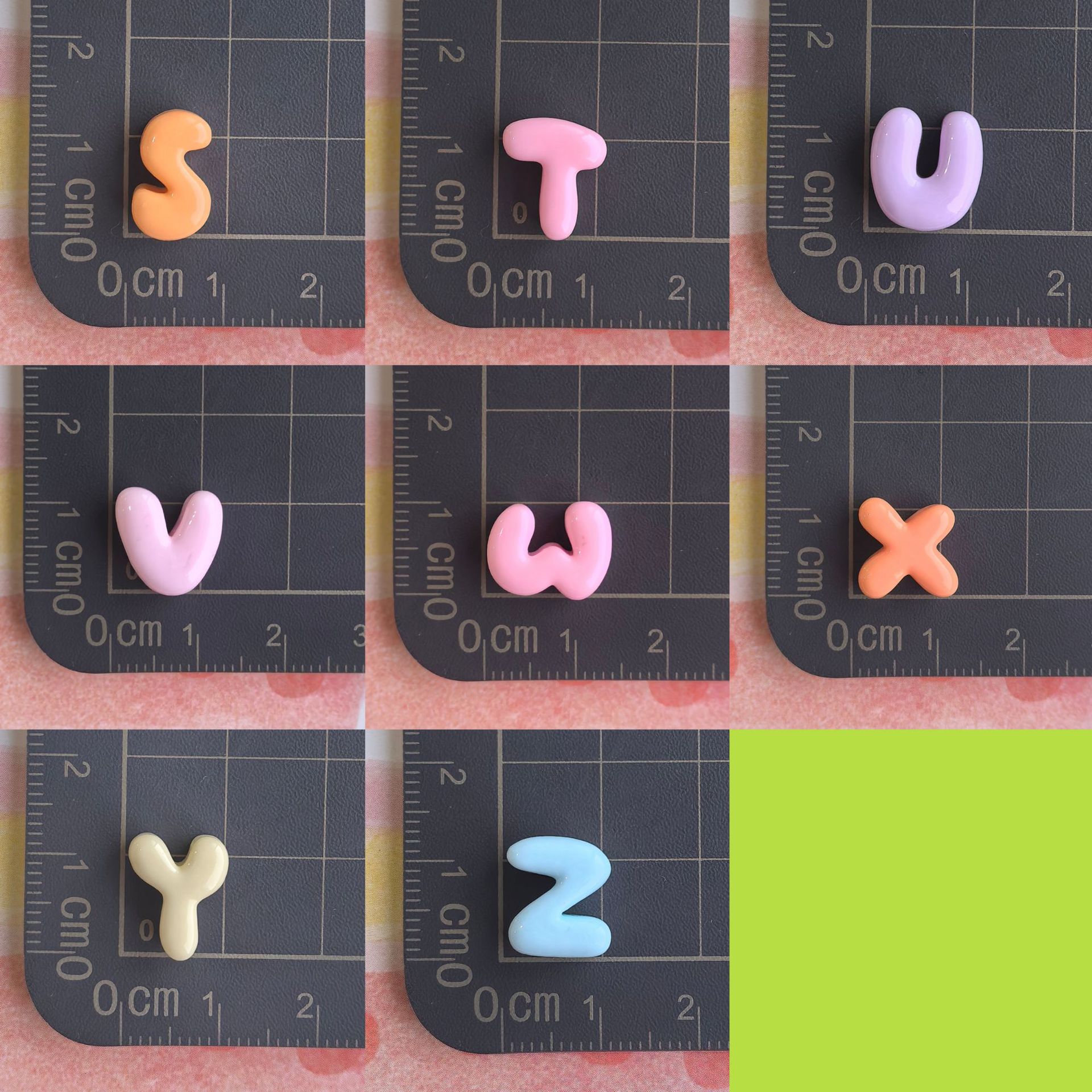 Mini small resin accessories with 26 English letters, letter cream glue hair clips, phone cases and accessory materials pic 4