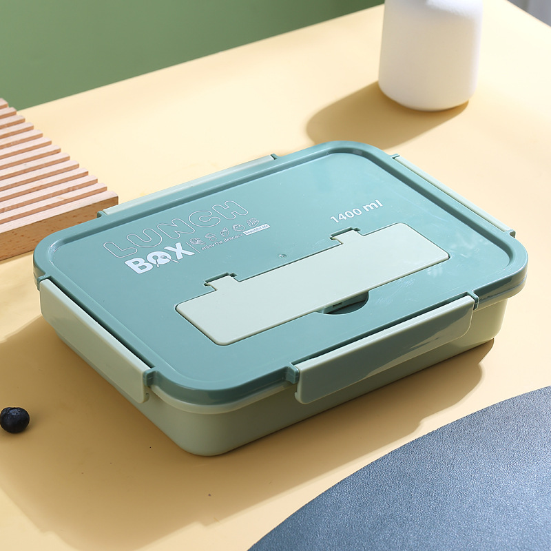 The new student lunch box with compartments can be heated in a microwave oven and comes with chopsticks and spoons. It is a student lunch box for work pic 21