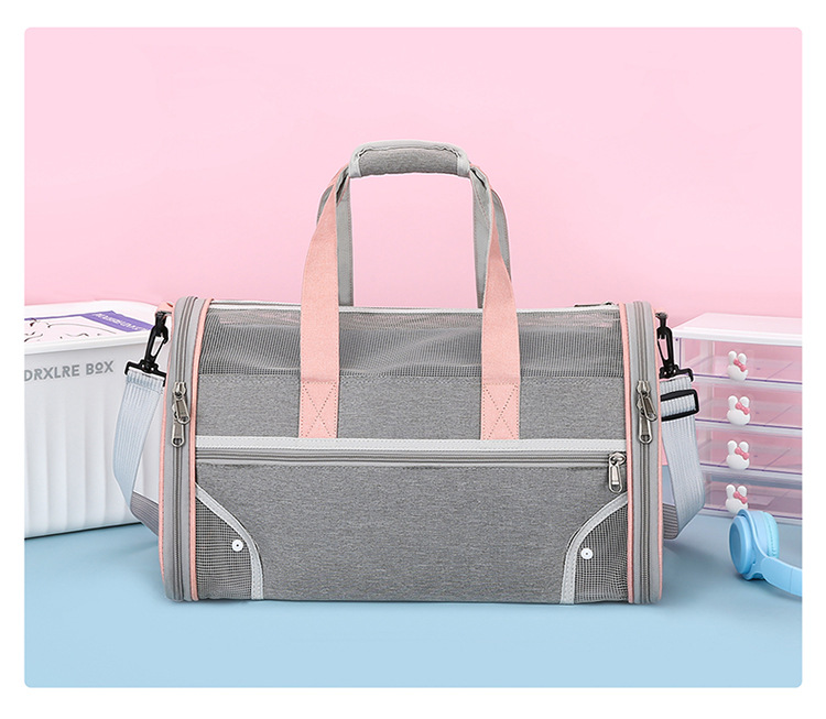 Cat bag, portable handbag for going out, breathable, spacious, fashionable dog bag, hand-held, space-style pet bag pic 24