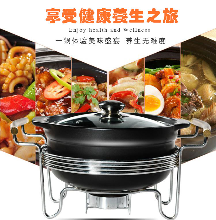 Jiading Open Flame High-temperature resistant Clay pot Ceramic dry-fired pot Commercial large-capacity soup pot, hot pot soup pot clay pot pic 9