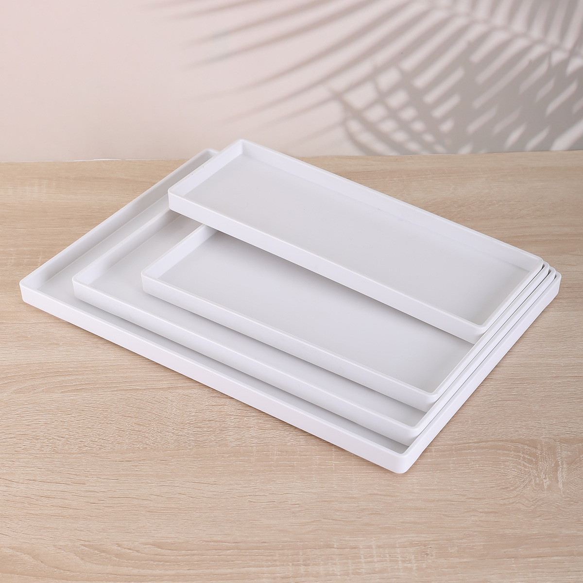 New simple rectangular plastic trays, guest room tea trays, hotel and guesthouse storage trays, and cafeteria food delivery trays pic 1