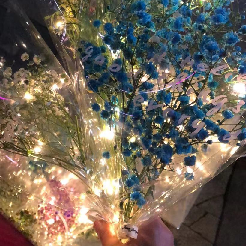 铜线灯串灯带鲜花蛋糕礼盒灯串装饰灯串三档会闪的彩灯星星led灯详情1