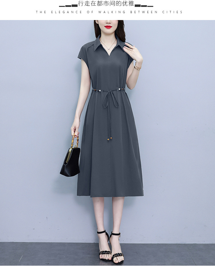 爆款高端欧版宽松法式连衣裙2025夏季新款气质收腰显瘦中长款裙子详情27