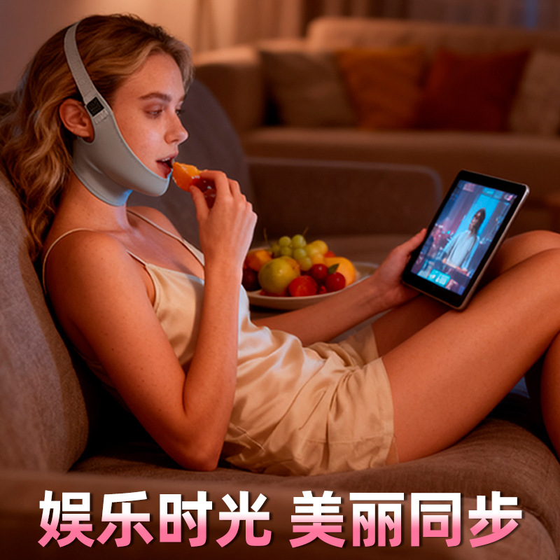 跨境面部训练带挂耳面罩提拉洗脸刷硅胶定制清洁绷带v脸开模工厂详情8