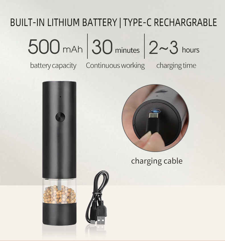 Electric grinder pepper pepper sea salt grinder bottle详情8