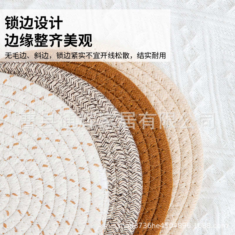 碗垫隔热餐垫圆形麻编织杯垫隔热盘垫装饰道具垫子家用防烫锅垫详情50