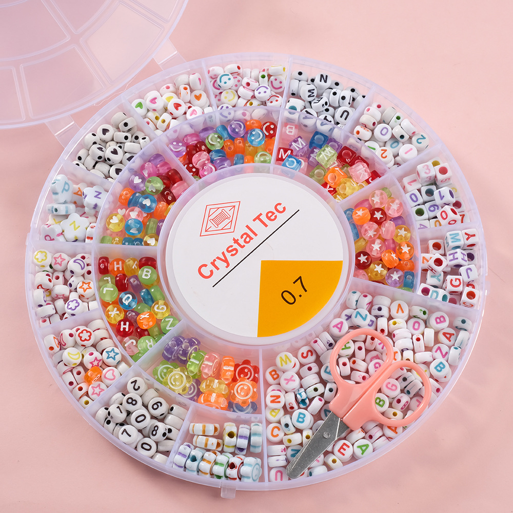 新款儿童手工串珠女孩diy手链益智创意饰品材料项链手链串珠批发详情16