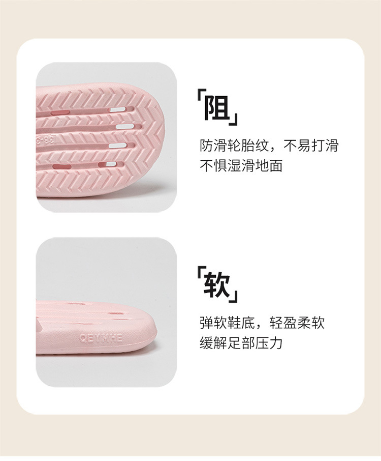 pvc浴室防滑拖鞋男士夏季洗澡漏水镂空速干卫生间专用冲凉拖鞋女详情5