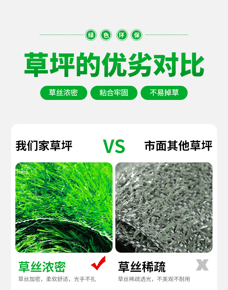 阳光房仿真草坪阻燃隔热防晒降噪消音假草坪室外人造草坪屋顶楼房详情7