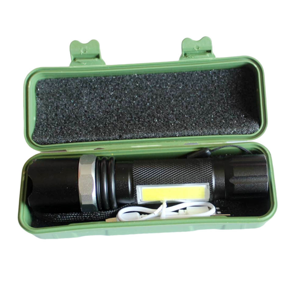 The new usb charging Android interface, powerful flashlight with zoom, built-in lithium battery, logo, side light and flashlight from Hunter Tiger pic 1