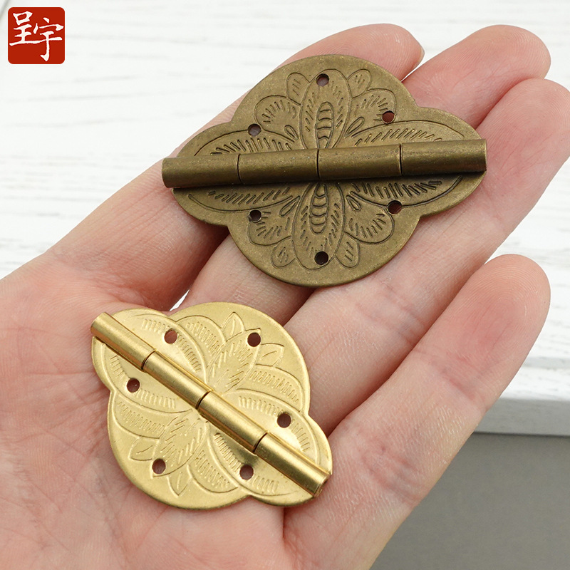 H065微型2分迷你铜合页木盒小合页五金黄铜合页小号铰链合叶批发详情6
