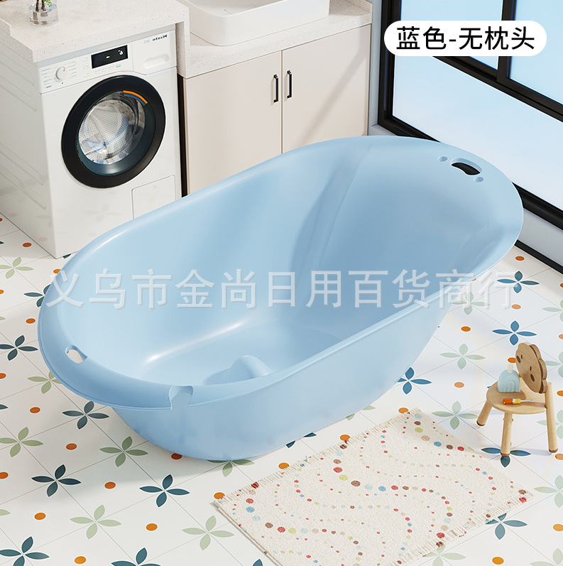 单浴盆带靠枕婴儿浴盆可坐洗澡盆一体式沐浴盆宝宝洗澡神器家居详情4