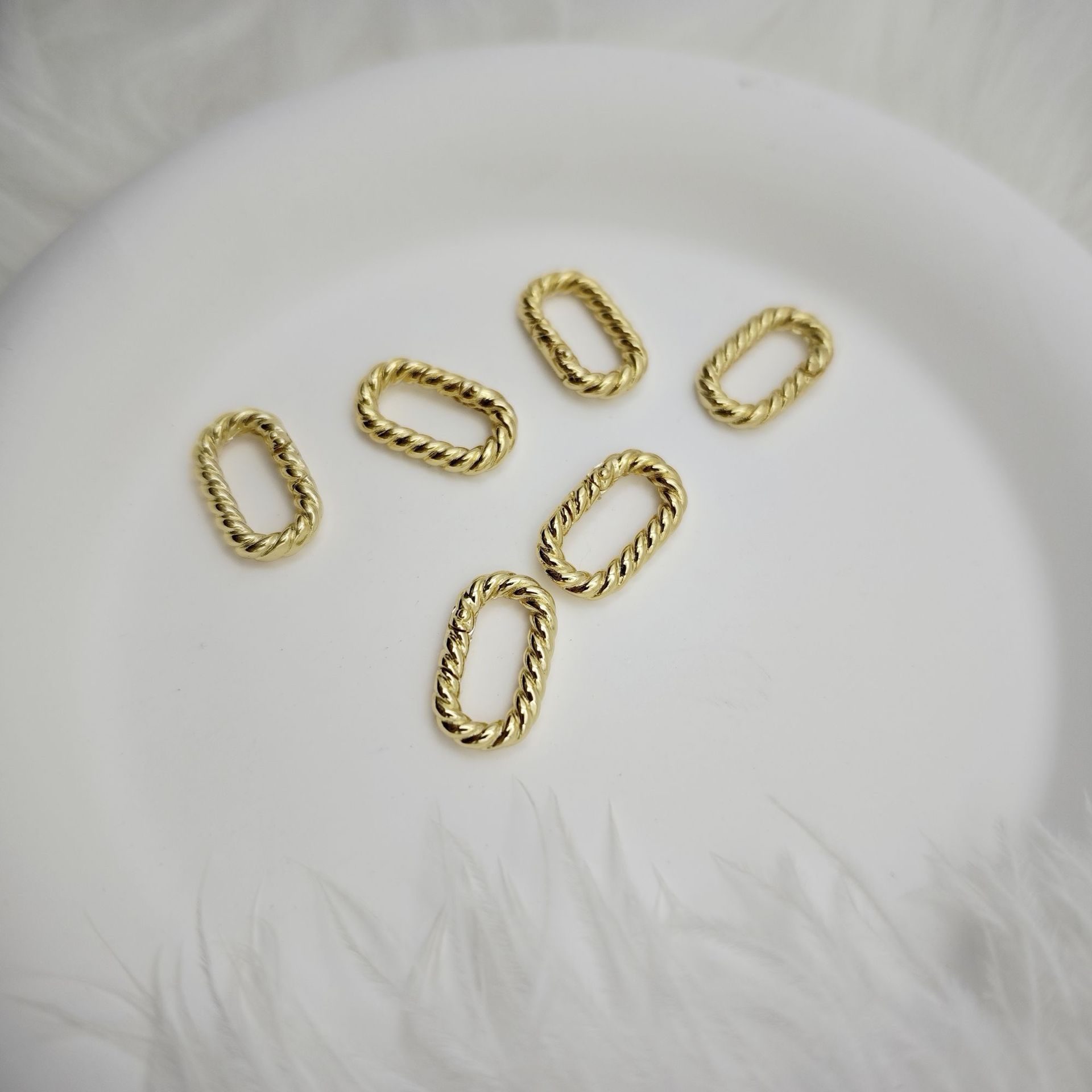 diy铜镀18K真金手工异型龙虾扣饰品配件批发保色钥匙扣手链扣详情9