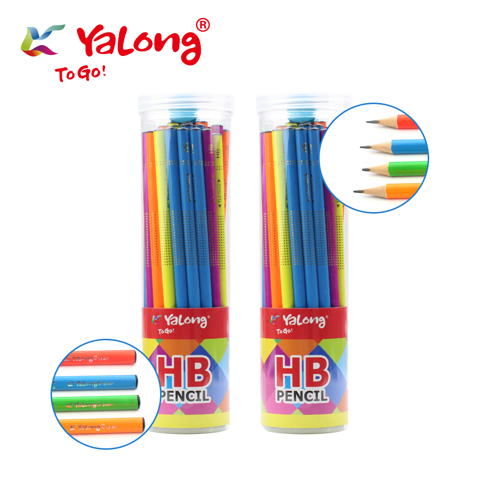 高品质ding制LOGO跨境专供杨木HB铅笔彩色儿童铅笔详情2