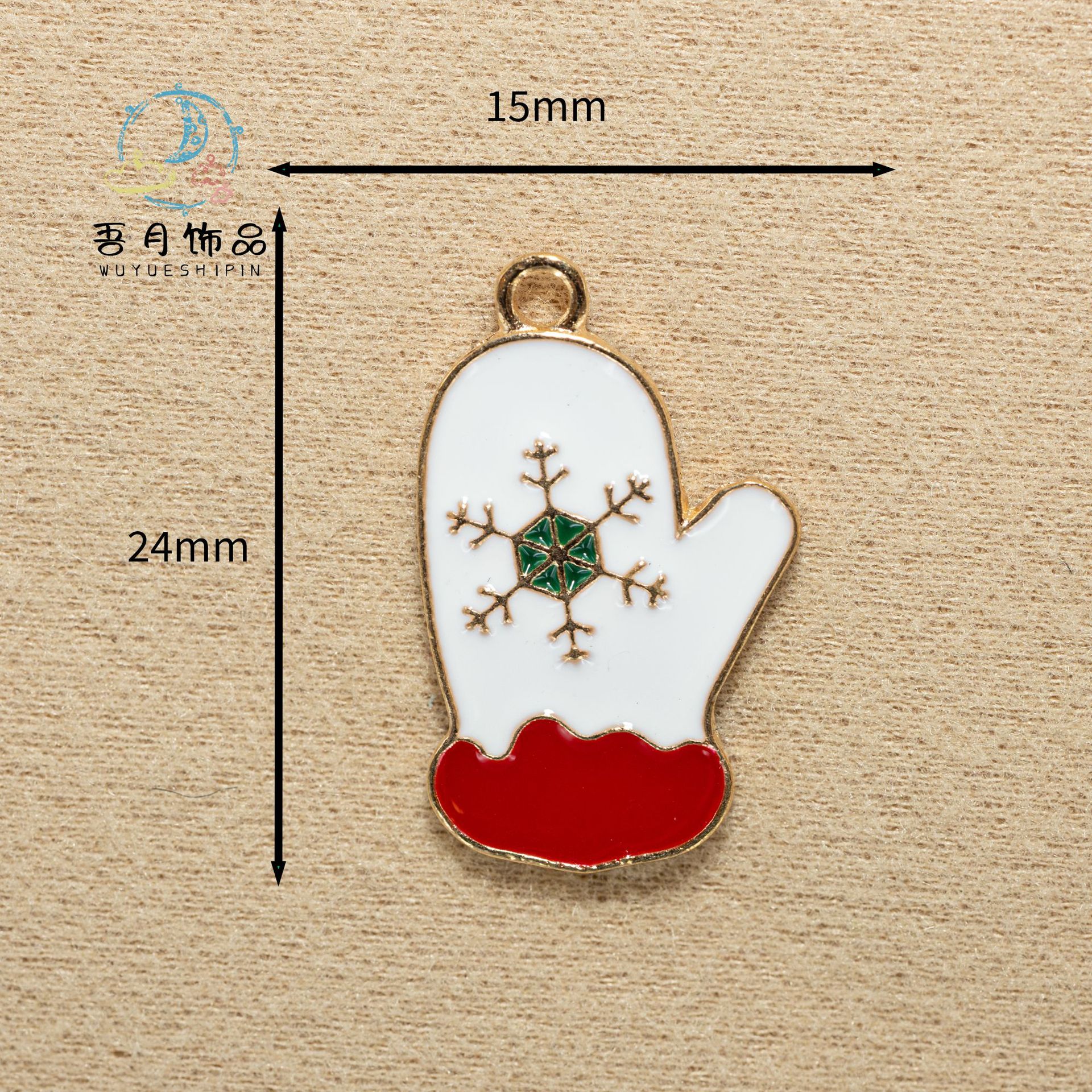 大量圣诞系列合金滴油配件挂件吊坠DIY跨境麋鹿雪花胸针别针装饰详情12