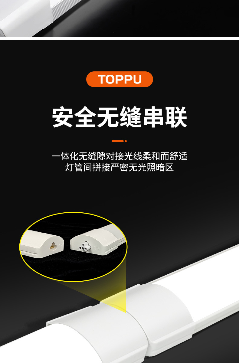 led三防灯一体化防水防净化灯车间办公led长条灯日光灯超亮支架灯详情9