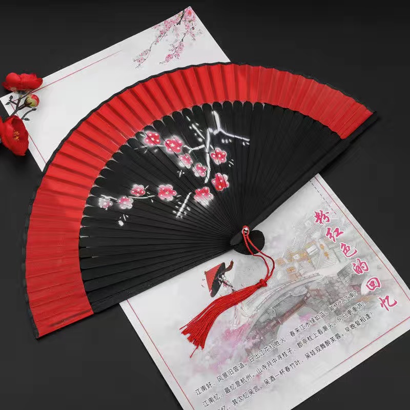 扇子古风折扇女士折叠竹扇古典古装汉服网红礼品跳舞蹈扇夏季详情2