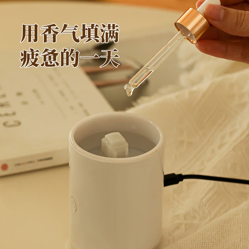 New car humidifier, car aroma diffuser, fog volume ambient light, indoor mini aroma diffuser, desktop candlelight light pic 7