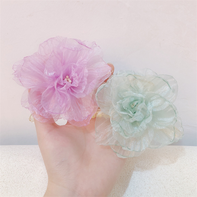 The color is super spring-like ~ Vacation-style large flower hair clip, side clip, new 2024 bangs hair accessory for women pic 35