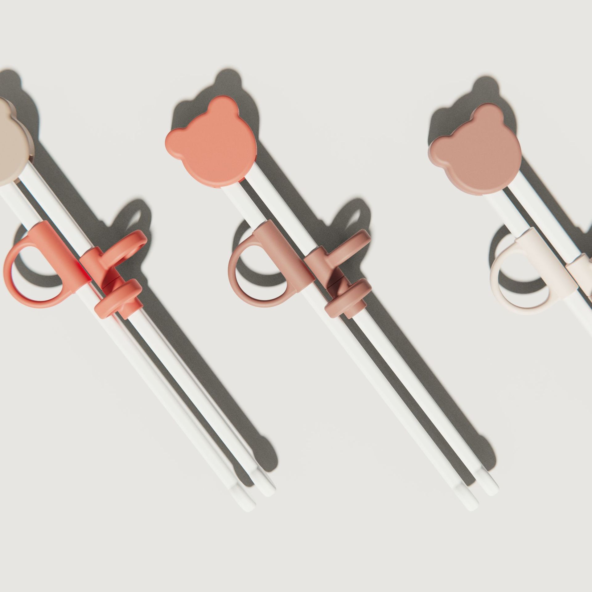 创意卡通动物儿童练习筷宝宝训练筷动物套装指套学习筷厂家直销详情7