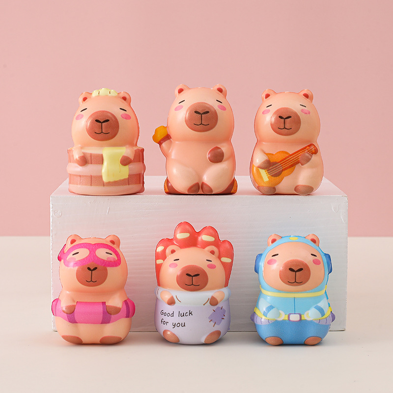 新品小号猫爪卡皮巴拉冰淇淋六角龙玩具桌面摆件详情8