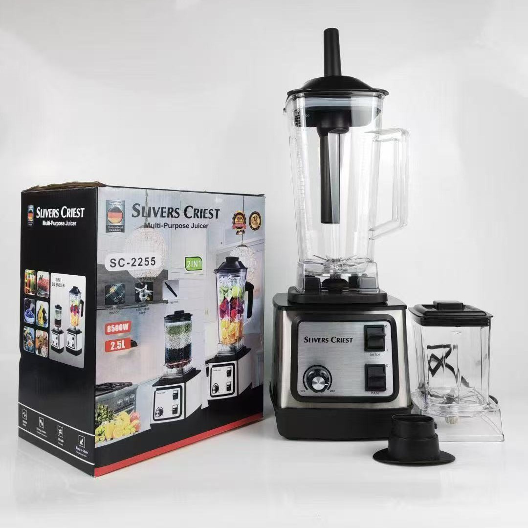 Cross-border export silent food processors, commercial double-cup high-power fruit and vegetable juicers, smoothie makers, household blenders pic 2