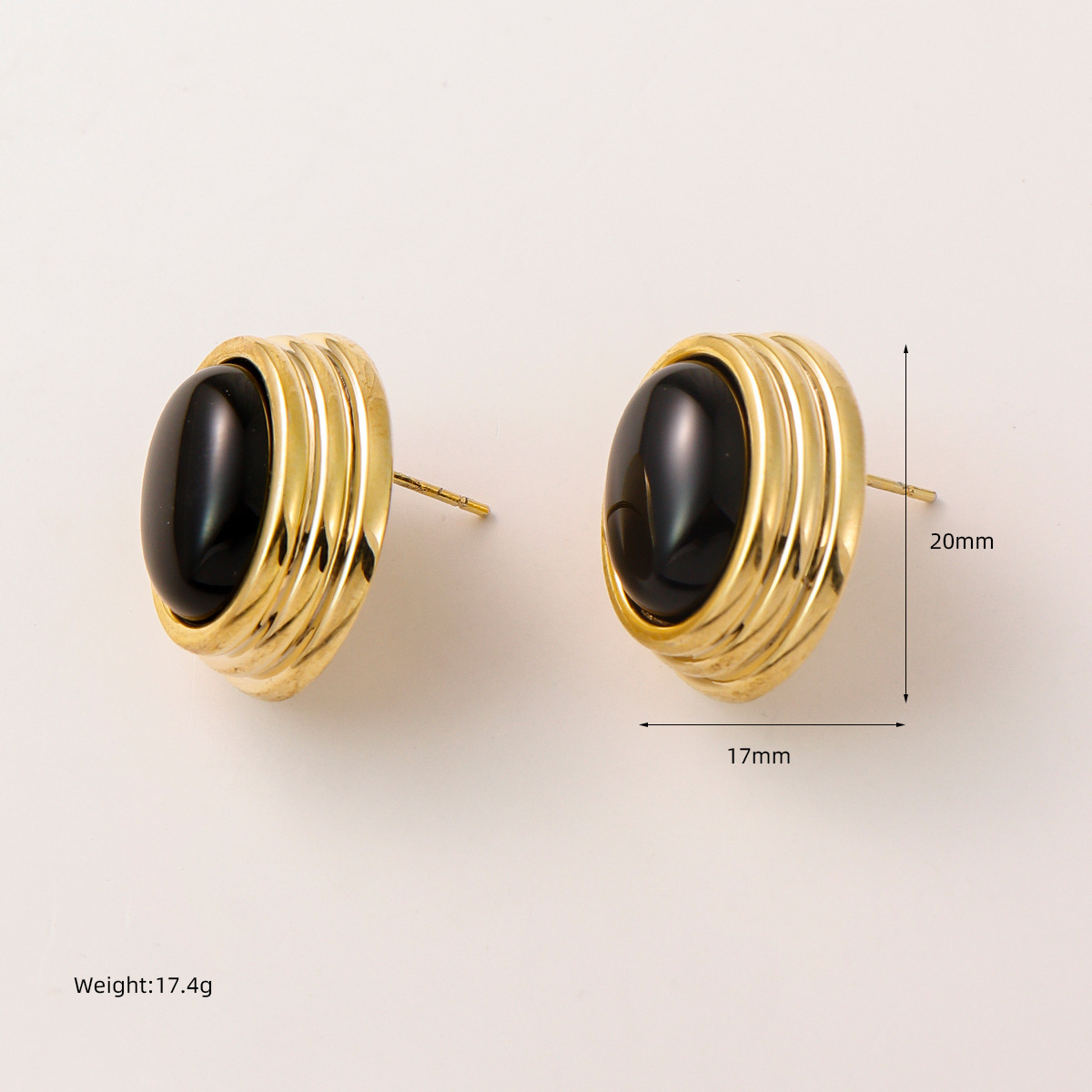 s925银针耳环新款高级感爆款耳饰小众独特虎眼石耳钉美拉德风详情1