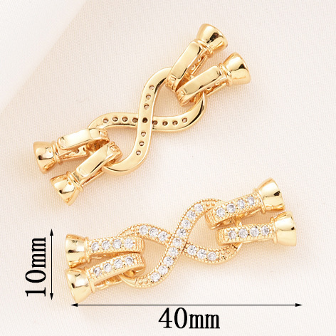 Zhuji pearl necklace buckle 8-shaped buckle, handcrafted end buckle, connecting buckle, mother-and-child buckle, sweater chain, universal buckle, DIY accessories pic 7